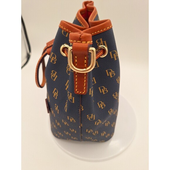 Dooney‎ Bourke Gretta SMALL Drawstring Logo Bucket  NAVY NWT - Picture 5 of 16